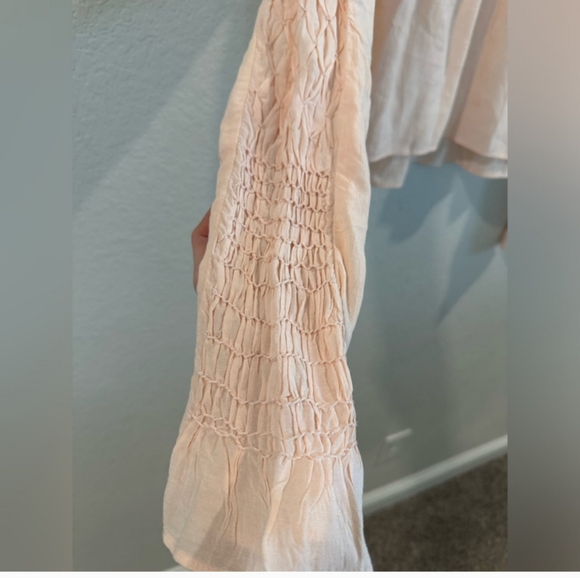 Free People Smocked in Time Top in Apricot NWOT size xs - Picture 5 of 8